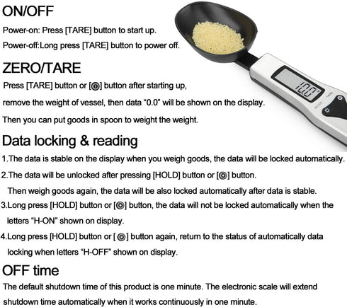 JOYIT Digital Spoon Scale 500g/0.1g - Stainless Steel Food Measuring Scale, Small Baking Scale with LCD Display