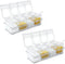 Clear Seasoning Box, 2 Pieces with Spoon, 8 Pieces Kitchen Spice Pots for Salt, Sugar, Pepper, Acrylic Storage