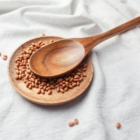 2PCS Wooden Cooking Spoons, Large Kitchen Utensil for Cooking, Serving, Mixing