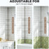 4 Holder,63.7-119 Inch Urackify Corner Shower Caddy Tension Pole, Tier Adjustable Bathroom Organizer Shelves, Shower