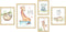 ArtbyHannah Woodland Nursery Wall Decor, 5 Pack Framed Baby Room Decor Set,