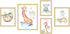 ArtbyHannah Woodland Nursery Wall Decor, 5 Pack Framed Baby Room Decor Set,