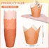 Whaline 180Pcs Terracotta Tulip Cupcake Liners Greaseproof Muffin Baking Liners Tulip Cupcake Wrappers Baking Cup for Bridal Baby Shower Wedding Birthday Party Decor