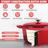 3qt TeamFar Dutch Oven, Small Enameled Cast Iron Dutch Oven Pot with Lid, For Bread Baking/Stewing/Braising/Frying