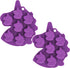 Fewo 2Pcs Mini Unicorn Head Ice Cube Tray, Silicone Molds Set for Chocolate, Candy, Cake, Cupcake Baking