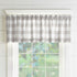 Elrene Home Fashions Buffalo-Check Valance, 60" x 15" for Bathroom or Kitchen Windows, Gray/White