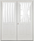 Hiasan French Door Curtains for Small Window, Rod Pocket Semi Sheer Privacy Curtains for Side Light Front Door, 1 Panel (White, W 52 inch x L 40 inch)