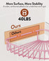 2 2 Pack, 90-Degree Orimade Corner Shower Caddy with Hooks Wall Mounted Metal Bathroom Shelf Storage Organizer Adhesive