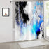 Shrahala 72x72 Inch Abstract Grey and White Shower Curtain, Waterproof Fractal Designs for Bathroom with Grommets