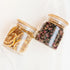 Glass Jar with Lid - 17.6 FL oz Airtight Glass Storage Jar for Kitchen Counter, Decorative Jar for Food
