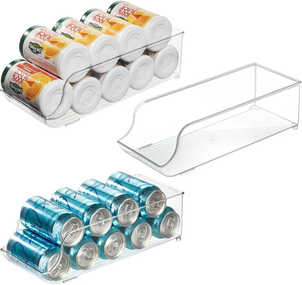 iDesign Soda Can Dispenser for Refrigerator or Pantry - Set of 3