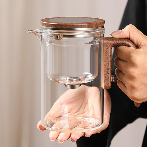 800ML/27OZ Witchcraft Magic Glass Teapot with Infuser Strainer and Lid for Loose Leaf Tea Herbal, Magnetic Water