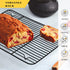 Cooling Baking Rack Set of 2, E-far 11.7” x 9” Non-stick Wire Racks for Oven Cooking, Easy to Clean