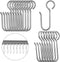 120 Pieces Metal Curtain Track Hooks, Stainless Steel Small S Hangers for Drapes and Ceiling Track