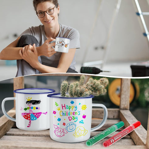 32 Hoolerry Pieces Painted Mug Decorating Kit DIY Coffee Mug Painting Kit Graduation Personalized Cup You Can Decorate