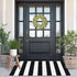 Black and White Striped Rug, 23.6 x 51.2 Inches Handmade Woven Indoor/Outdoor Doormat for Kitchen and Living Room