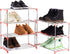 4-Tier Stackable Small Shoe Rack, Lightweight Storage Organizer for Entryway, Hallway & Closet (Pink)