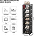8-Tier Closet, Tall Corner Shoe Rack for Entryway Corner Narrow Shoe Shelf Space Saving Corner Shoe Storage Organizer
