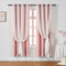 Pink Blackout Curtain for Girls Bedroom 1 Panel, Double Layered Curtain with