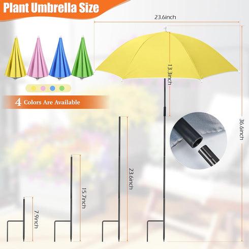 Tryly Plant Umbrellas for Outdoor Plants, Garden Umbrella Shade for Potted Plants and Garden Beds, Provide Shade