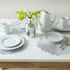 Benson Mills Bloom Pressed Vinyl Placemat Set of 4, 15.5" Round, Silver for Kitchen and Dining Table