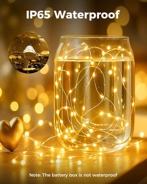 3 Pack 7FT 20 btfarm Fairy Lights Battery Operated, LED Mini String Lights Waterproof Silver Wire for Mason Jars