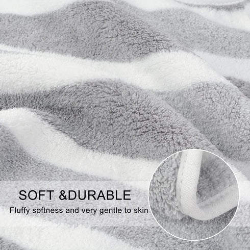 KinHwa 2 Pack Microfiber Hand Towels for Bathroom, Soft Absorbent Face Towels, Grey, 16inchx30inch for SPA Hair Bath
