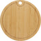 BambooMN Bamboo Round Cutting and Serving Board - Charcuterie Board, 10" diameter x 0.75" thickness