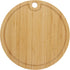 BambooMN Bamboo Round Cutting and Serving Board - Charcuterie Board, 10" diameter x 0.75" thickness