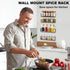 Savipace 2 Pack Spice Rack Organizer Wall Mount, Black Seasoning Rack Wire Storage Baskets for Wall or Cabinet Door