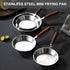 Luqeeg Stainless Steel Frying Pan, Mini Non Stick Fry Egg Pan, Compatible with Induction Stoves, Gas Stoves, Skillet with Ergonomic Handle for Household & Restaurant (12CM) by Luqeeg