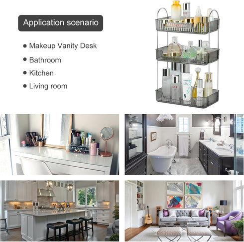 LileZbox Bathroom Counter Organizer, Skincare Organizer Perfume Holder for Dresser Countertop