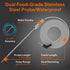 Dual Probe Rechargeable Waterproof Digital Meat Thermometer, Large LCD Cooking Thermometer for Kitchen & BBQ