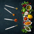 7 Inches Long Handle Measuring Spoons Set, Premium Stainless Steel Spoon for Accurate Measure Liquid or Dry Ingredients.