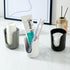 3-4oz Countertops Dobbyby Ceramic Bathroom Cup Dispenser with Stylish Vertical Stripes - Disposable Mouthwash Cup