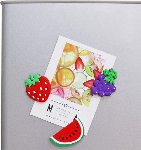 Penta Angel Rubber Fruit Fridge Magnets, 10Pcs Large Refrigerator Magnets for Office Photo Cabinet Bulletin Board