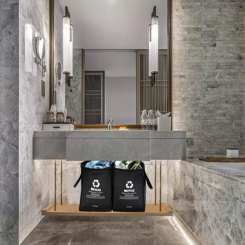 Recycle Bins for Kitchen, Ultra-Large Capacity Waste Bin Bags for Home Trash Sorting Organizer Baskets, 29 Gal Series