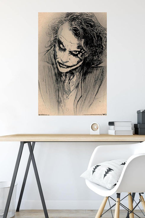 Trends International Premium Wall Poster, Dark Knight-Sketch, 22.375" x 34"