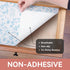 RAY STAR Shelf Liner, Non-Adhesive Wisteria Blue Floral Kitchen Cabinet Liner, Strong Grip Non-Slip Waterproof (12 Inch