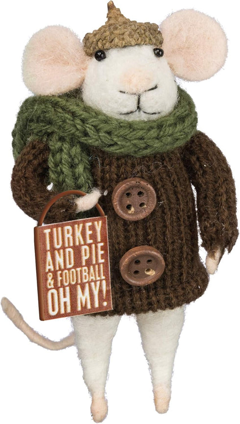 Primitives by Kathy PBK Fall Decor - Turkey and Pie Thanksgiving Mouse
