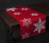 XD17141 Glisten Snowflake Embroidered Christmas Table Runner, 16 x 36-Inch, Red