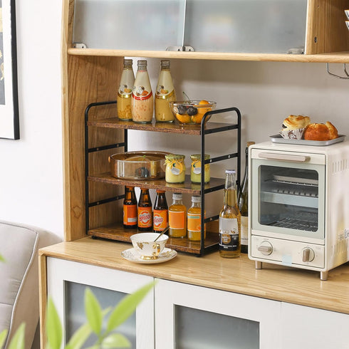 3-Tier Counter Countertop Counter TWJ001H IBUYKE Bathroom Organizer, Tray Storage Shelf, Kitchen Spice Rack Standing
