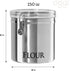8" Oggi Jumbo Stainless Steel Flour Clamp Canister - Airtight Food Storage Container Ideal for Kitchen & Pantry Storage