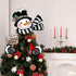 Winter Snowman Cardinal Fence Peeker Yard Garden Signs Let It Snow Red Bird Tree Topper Ornaments