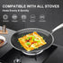 Nonstick Crepe Pan, 11 Inch Stainless Steel with Honeycomb Coating, PFOA Free, Induction Compatible Griddle