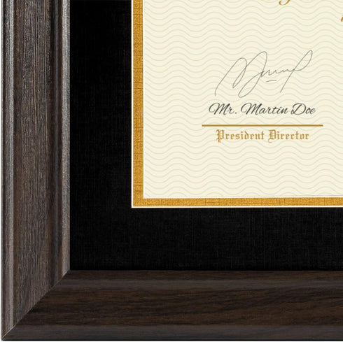 11x14 8.5x11 14 11 Diploma Frames with Blue Mat, Fits Degree Certificate Document, x Walnut Color Frame with Plexiglass