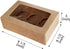 ONE MORE Cupcake Boxes with Inserts, 6 Holders, 9.5x6.3x3inch Large Brown Kraft Bakery Boxes with Window, Pack of 15