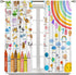 55x63in Alphabets ABC Blackout Curtains for Kids,Education Learning Rainbow Crayons Alphabet Colors Animals Numbers