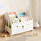 Jomzuci Wooden Kids Bookshelf Bookcase, Toddler Montessori Bookshelf, Nursery Book Shelves with 4