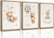 3Pcs Teddy Bear Nursery Wall Art Bear Sleeping on The Moon and